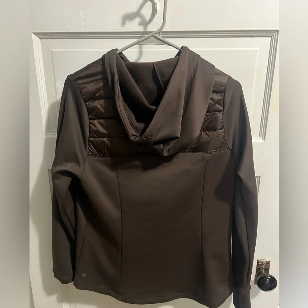 Women's Brown Hooded Jacket - Picture 2 of 3